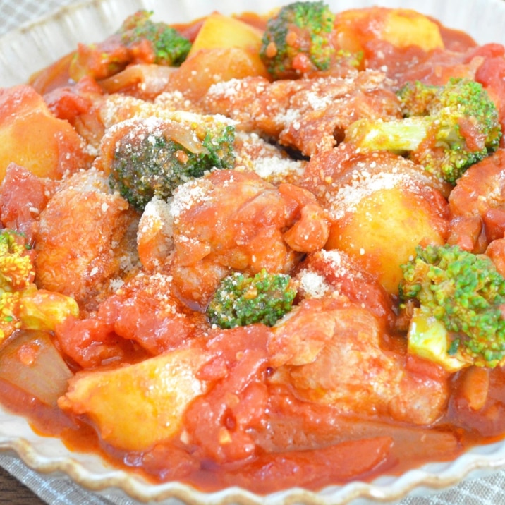 鶏肉とじゃがいものトマト煮